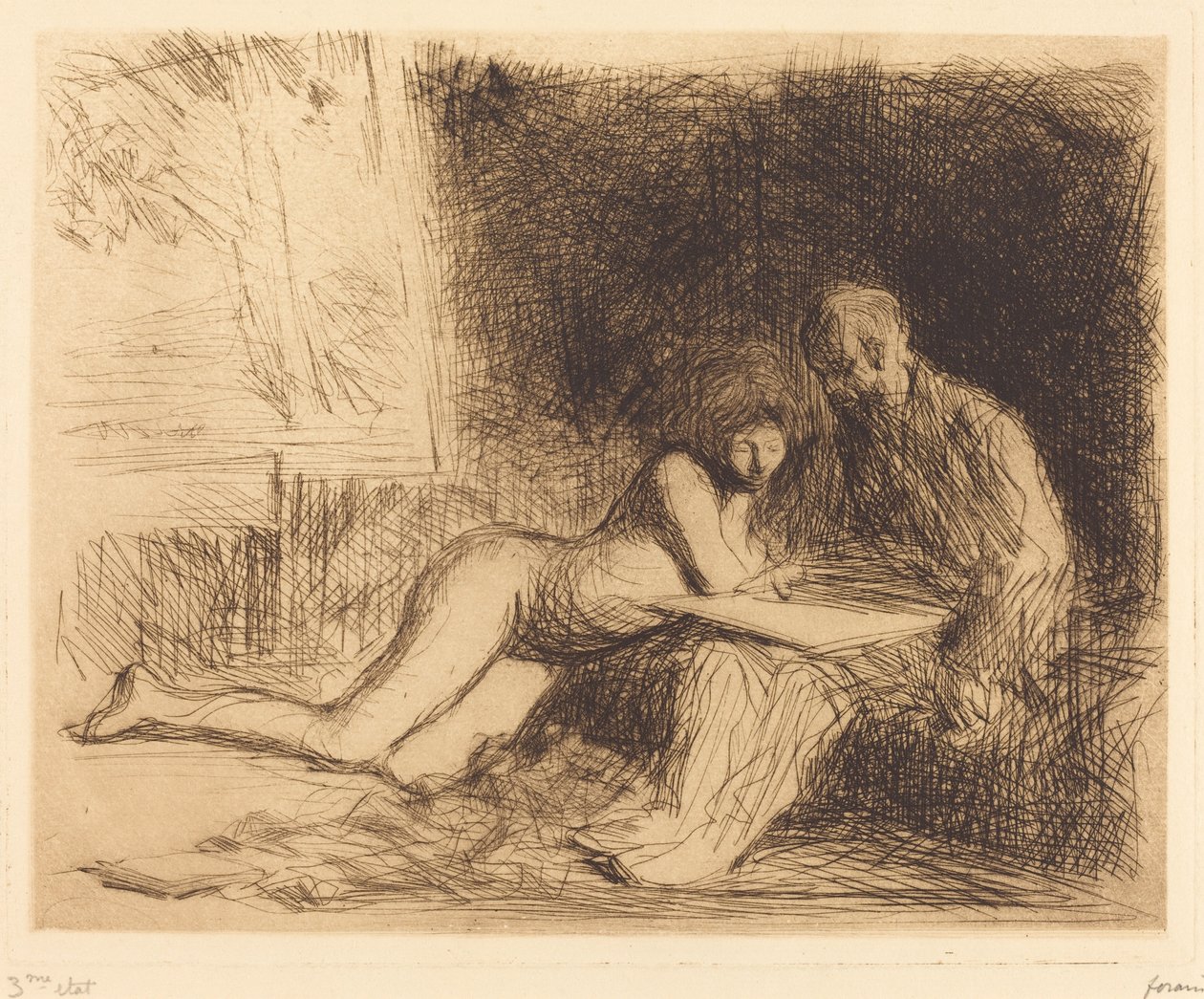 Die Ruhe des Modells (vierte Platte) von Jean Louis Forain