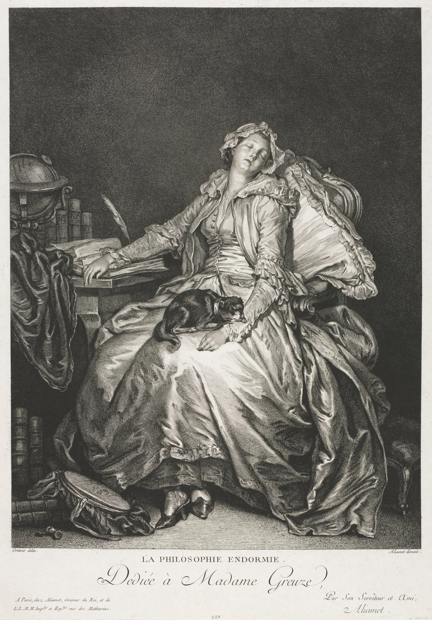 Madame Greuze schläft von Jean Michel the Younger Moreau