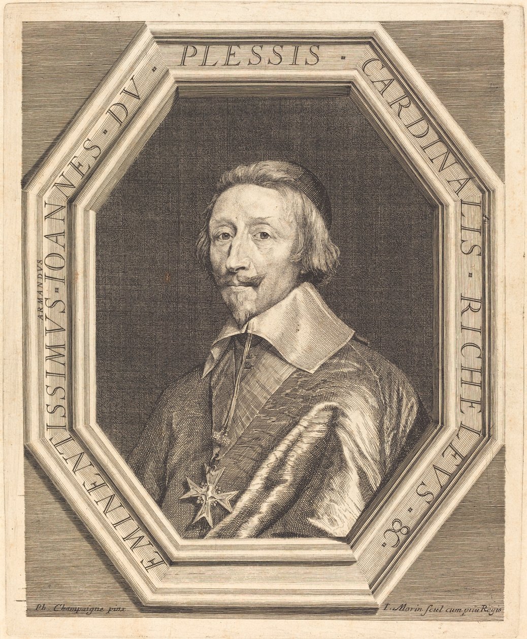 Kardinal Richelieu von Jean Morin after Philippe de Champaigne