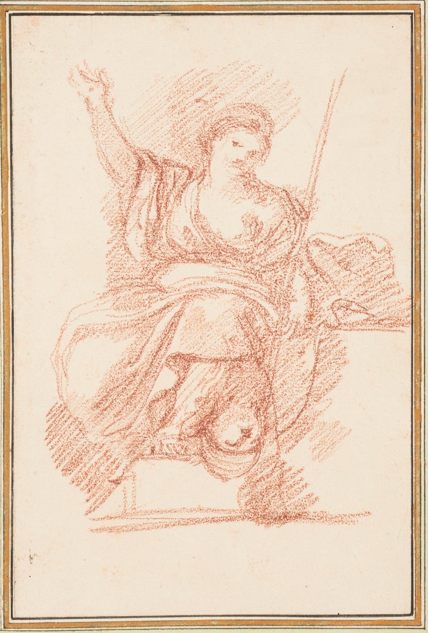 Sitzende allegorische Figur von Jean Robert Ango