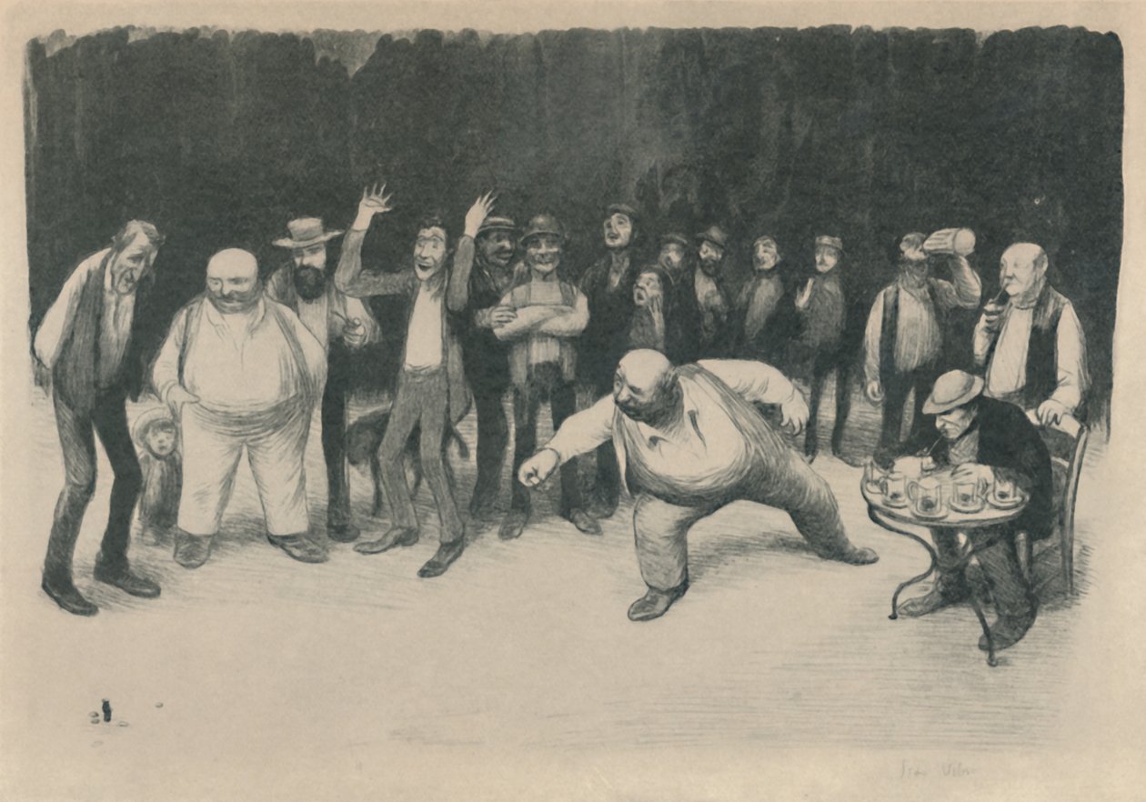 Les Joueurs De Bouchons, 1919 von Jean Veber