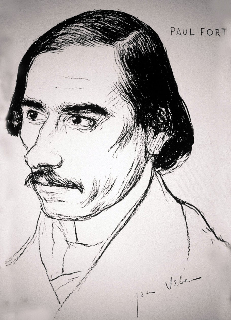 Paul Fort, ca. 1900 (Zeichnung) von Jean Veber