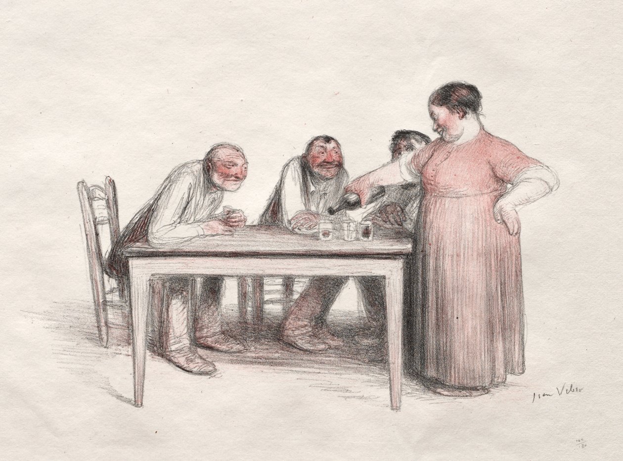 Das Weinglas von Jean Veber