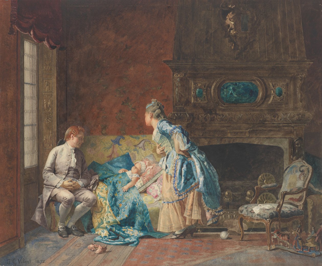 Das erste Baby von Jehan Georges Vibert