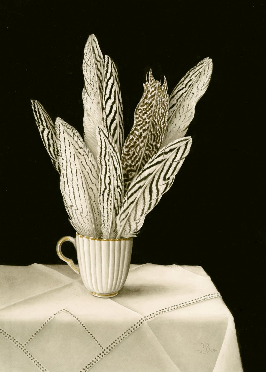 Tasse mit Federn von Jenny Barron