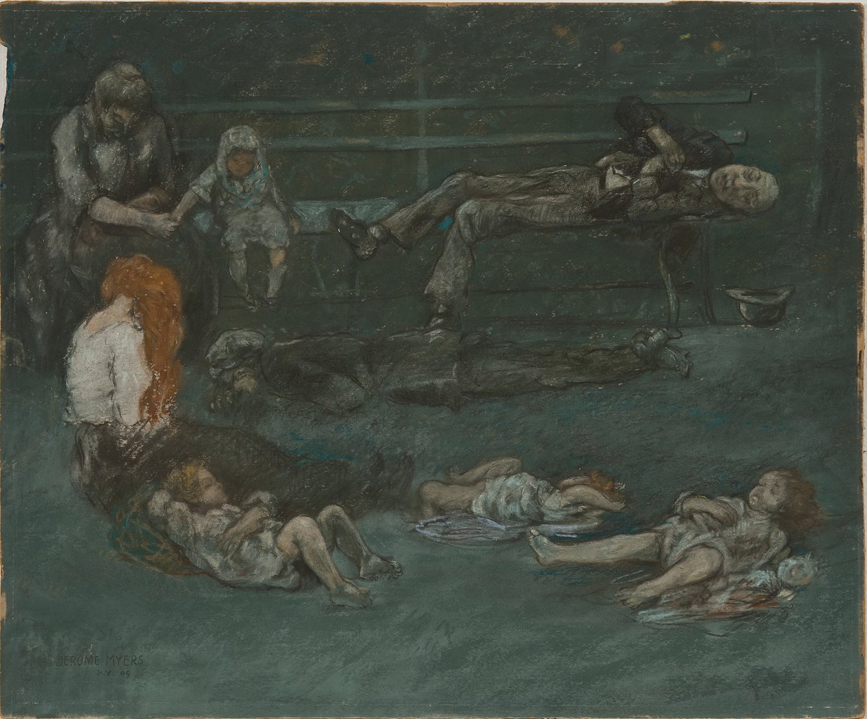Parkbank bei Nacht, 1909 von Jerome Myers