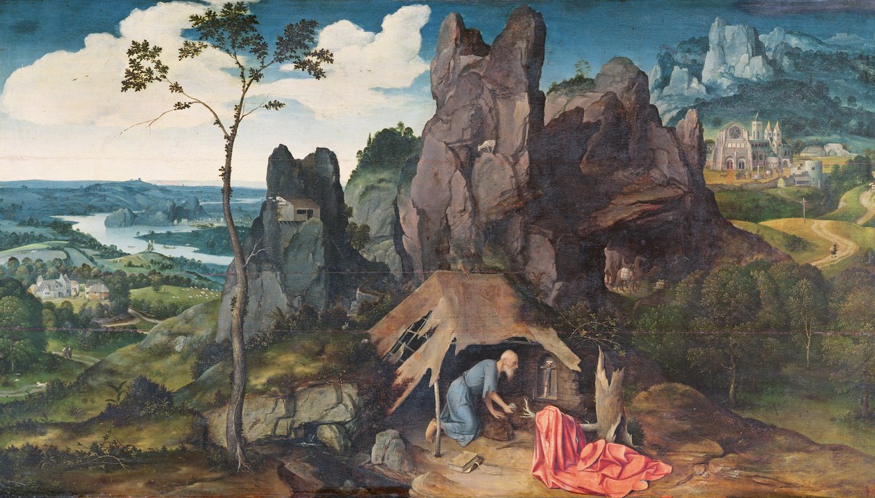 St. Hieronymus in der Wüste von Joachim Patinir