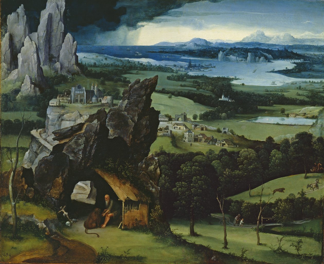 Landschaft mit dem heiligen Hieronymus von Joachim Patinir