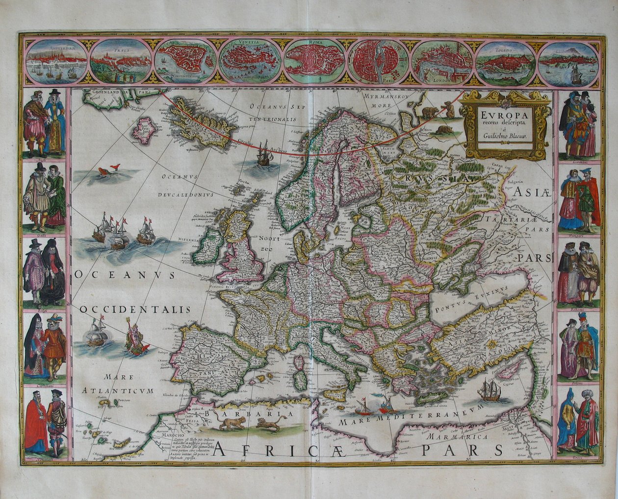 Europakarte aus: Atlas Maior von Joan Blaeu