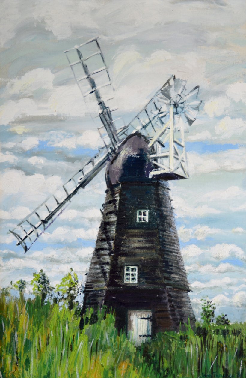 Die Windmühle, 2000 (Acryl) von Joan Thewsey