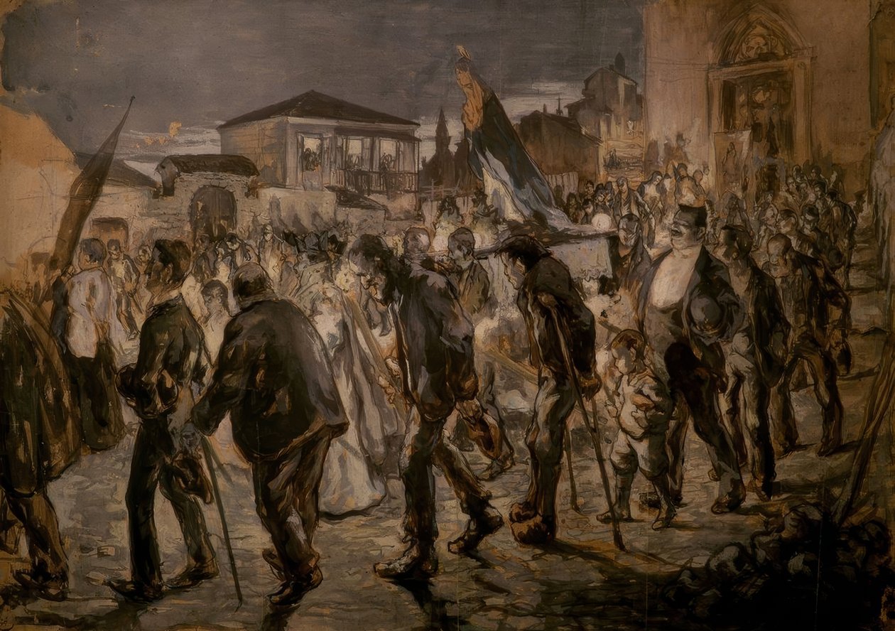 Aufbruch einer Prozession von Joaquim Mir i Trinxet