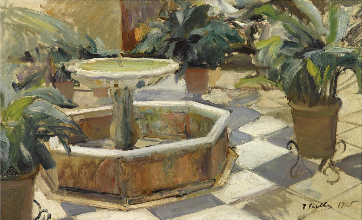 Brunnen in einem Patio in Sevilla von Joaquín Sorolla