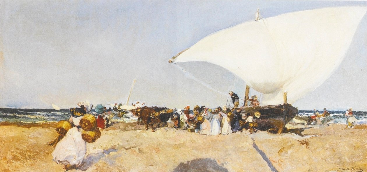 Die Ankunft des Fangs von Joaquín Sorolla