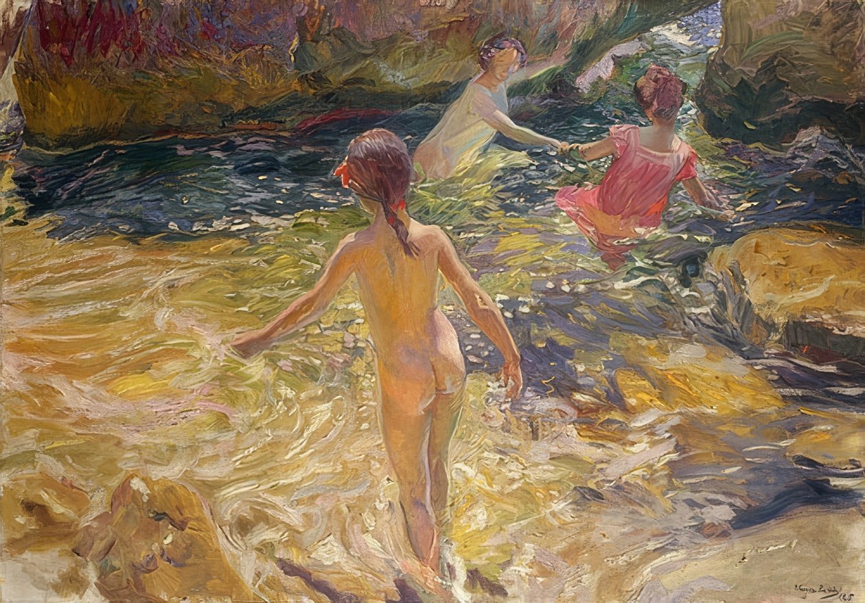 Badende, Jávea von Joaquín Sorolla