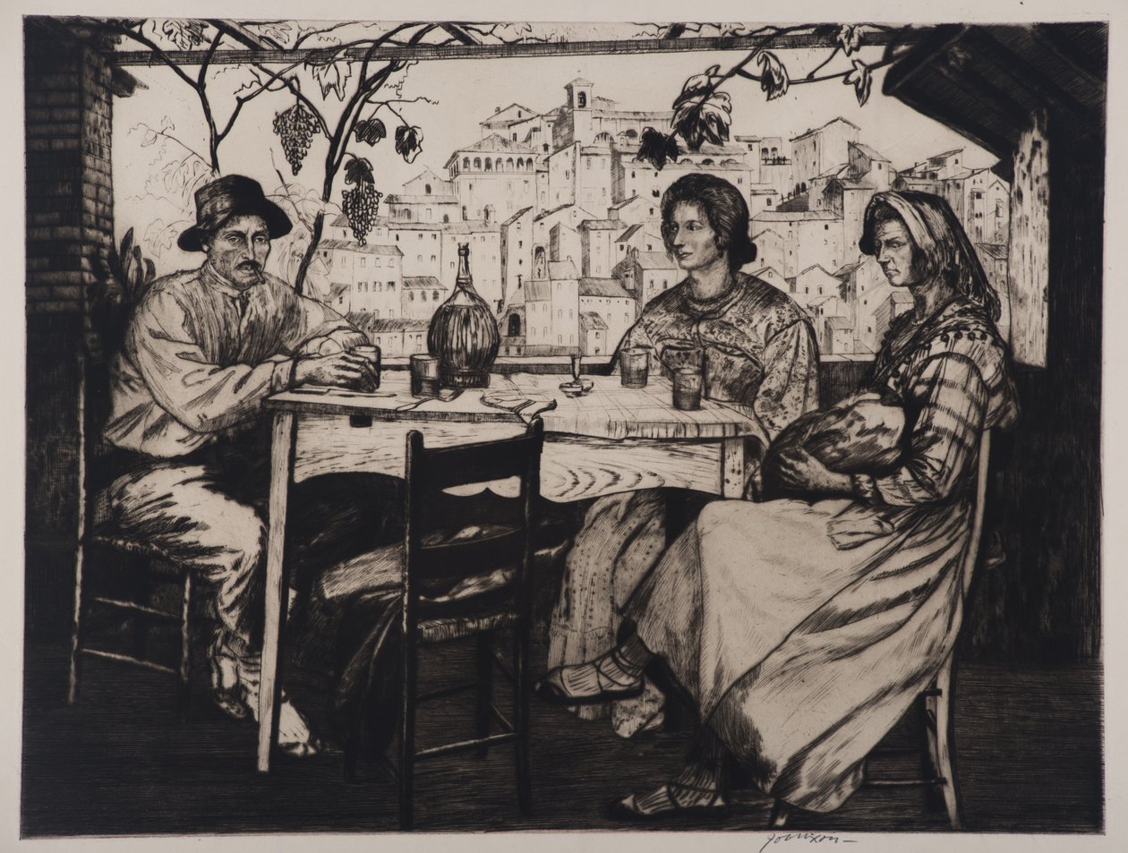 Una Trattoria, 1928 von Job Nixon