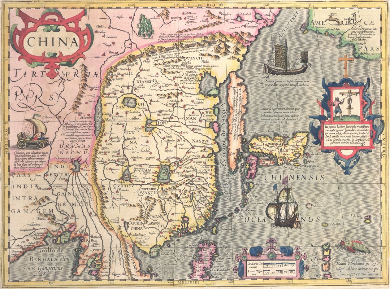 China, ca. 1607 von Jodocus Hondius