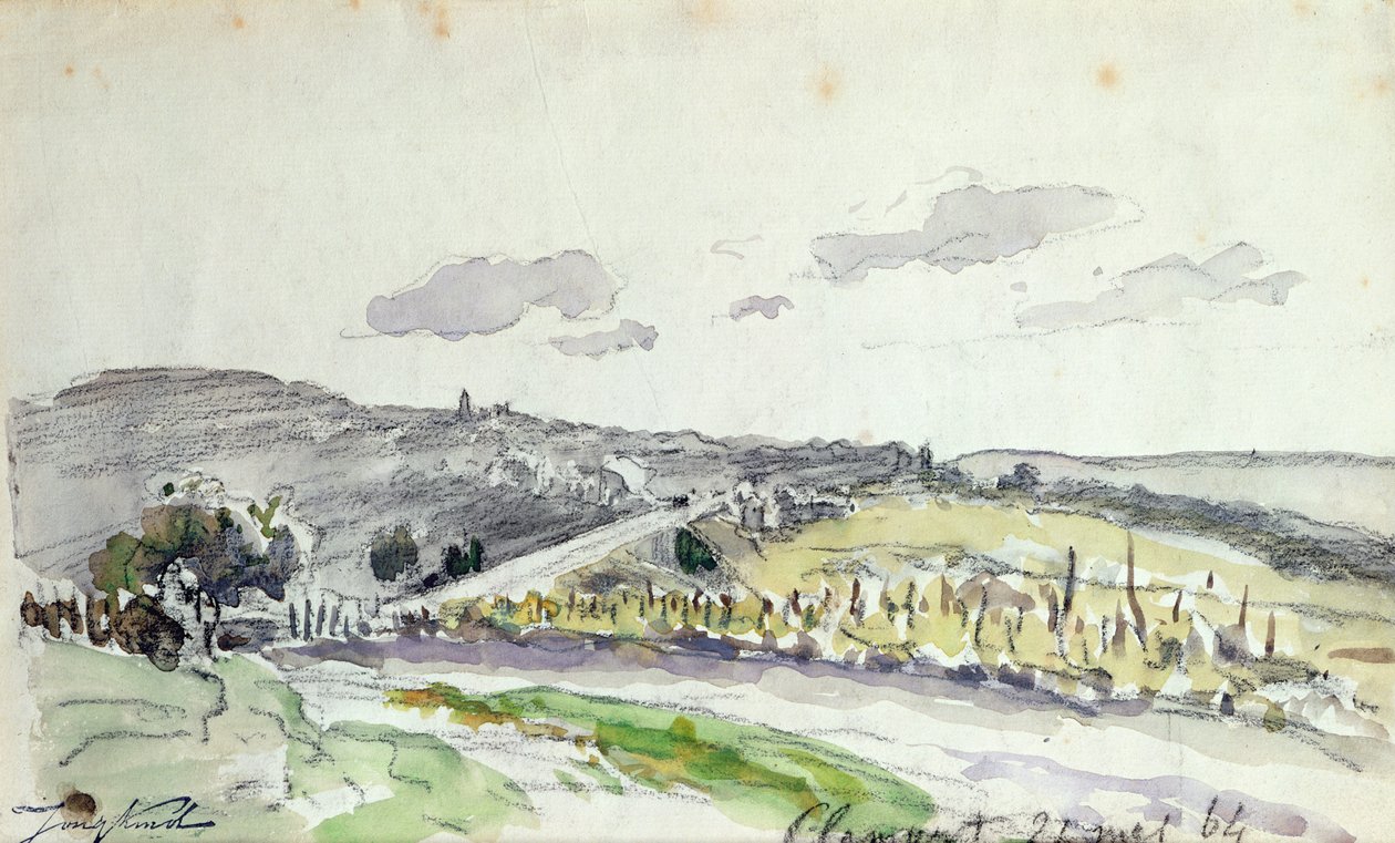 Blick auf Clamart, 1864 von Johan Barthold Jongkind