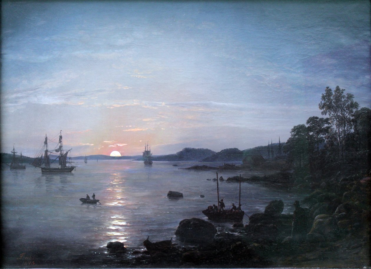 Fjord bei Holmestrand von Johan Christian Dahl