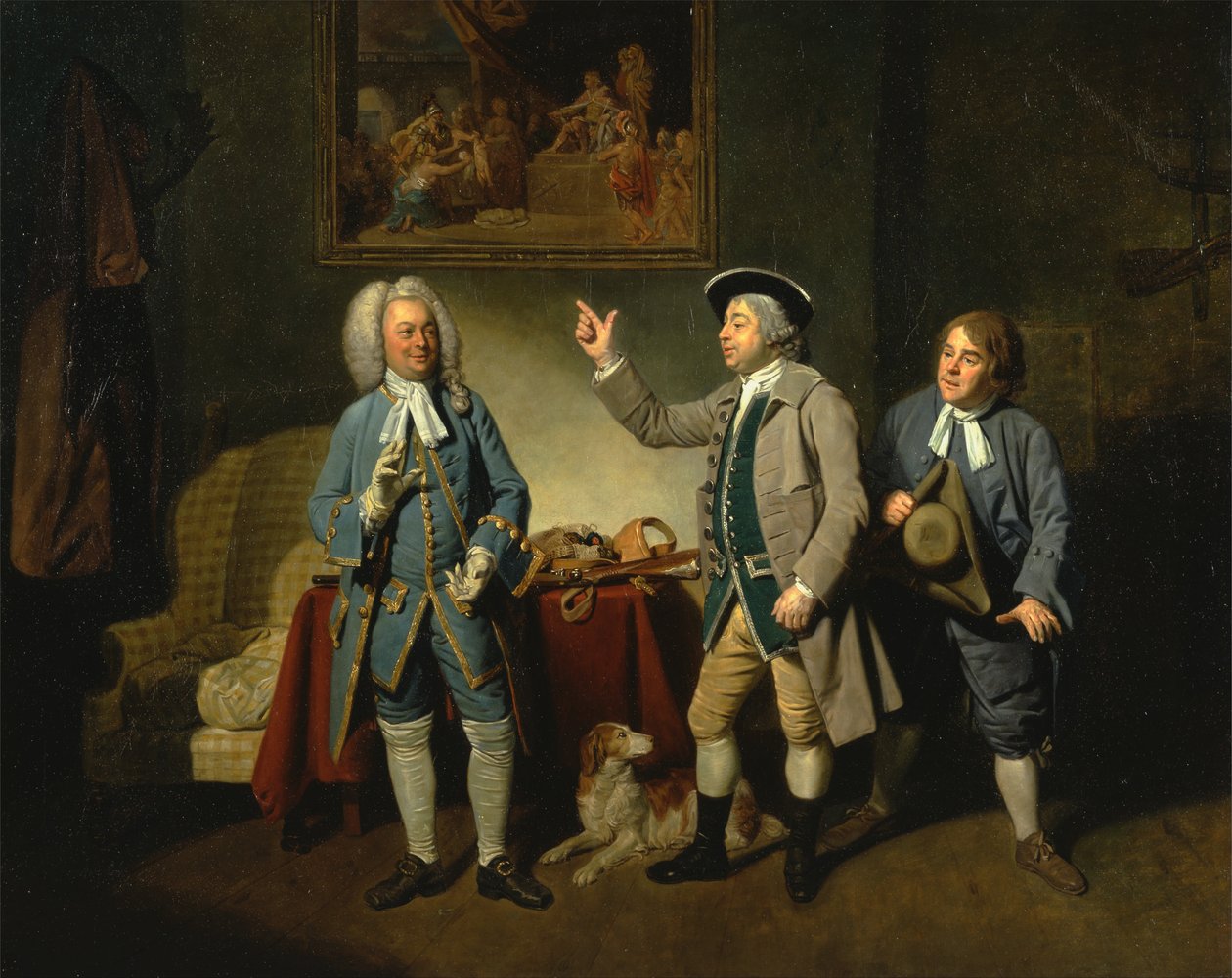 Edward Shuter, John Beard und John Dunstall in Isaac Bickertons Love in a Village von Johan Joseph Zoffany