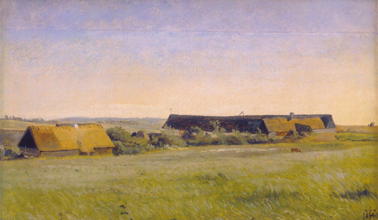 Bauernhöfe in Vejby von Johan Lundbye