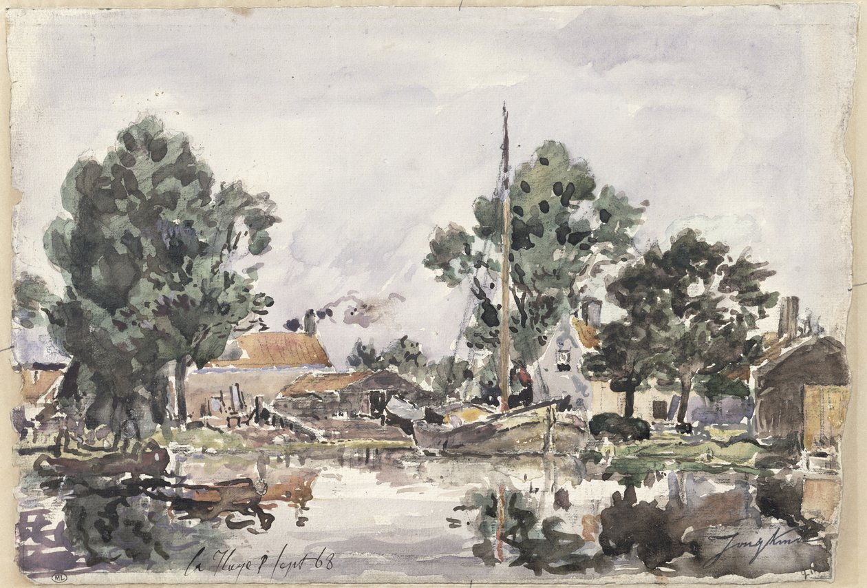 Ein Kanal in Den Haag, 1868 von Johan Barthold Jongkind