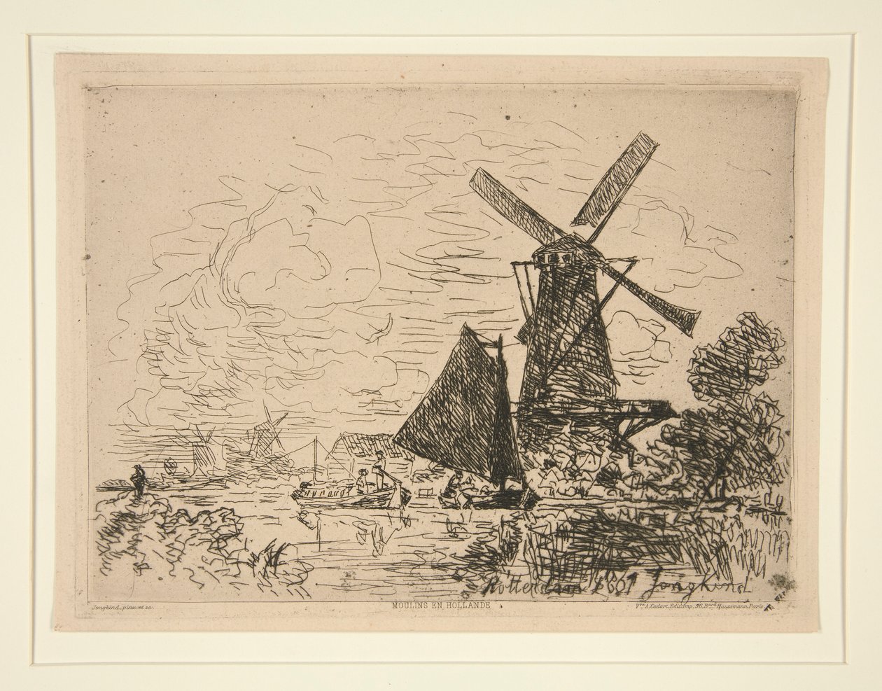 Mühlen in Holland von Johan Barthold Jongkind