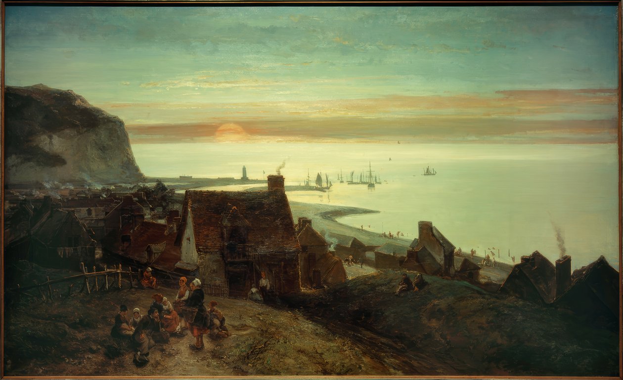 Sonnenuntergang bei St. Valéry-en-Caux von Johan Barthold Jongkind