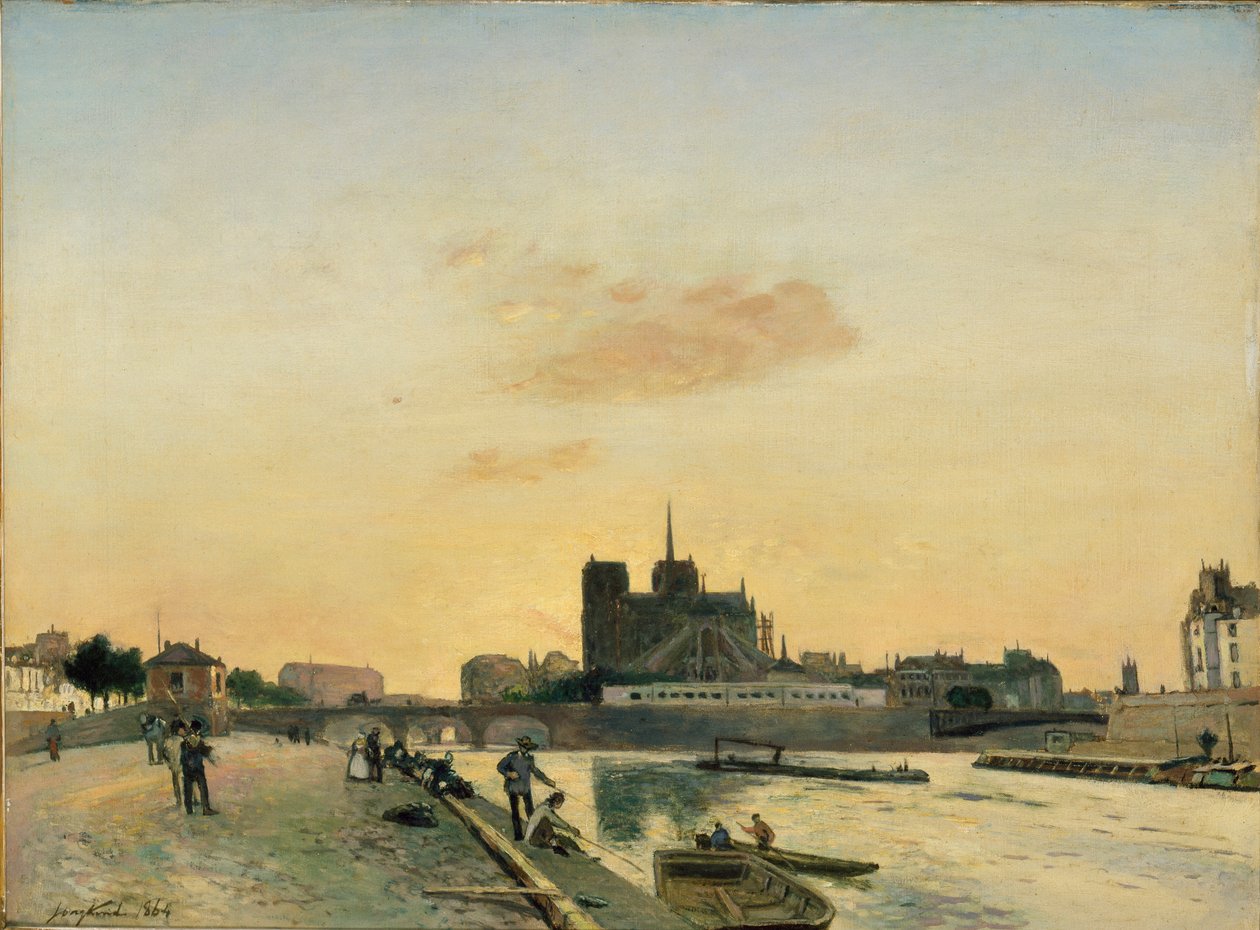 Ansicht von Notre-Dame, Paris, 1864 von Johan Barthold Jongkind