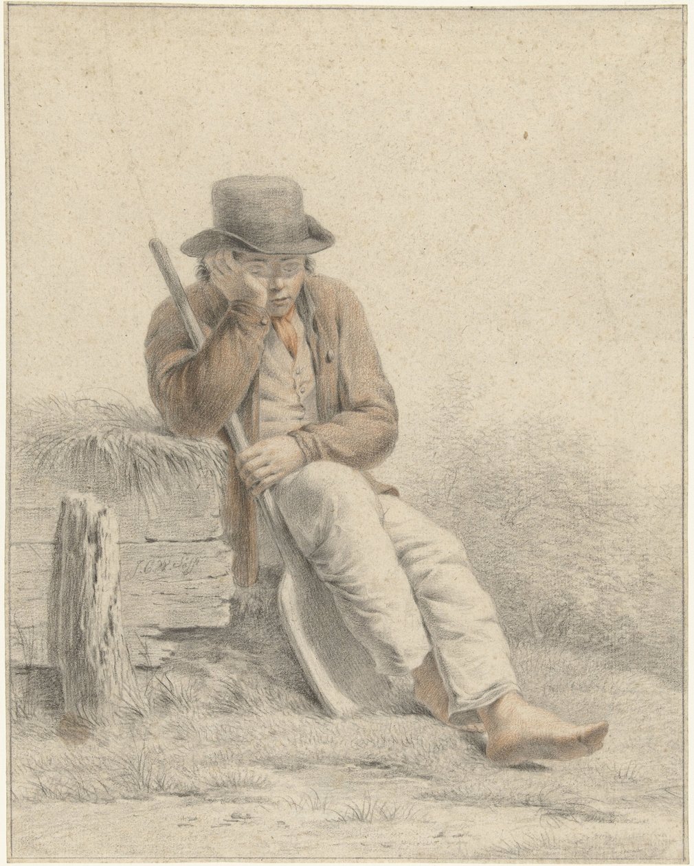 Ruhender Arbeiter von Johan Christiaan Willem Safft