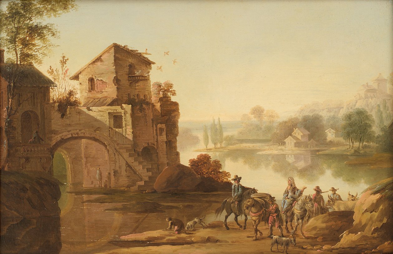 Landschaft im italienischen Stil von Johan Mandelberg
