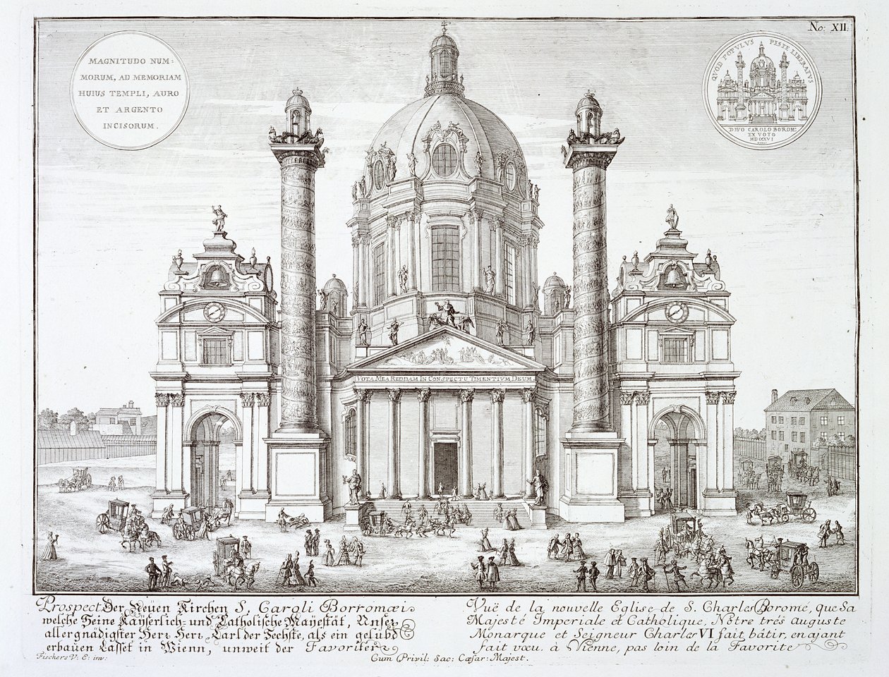 Kirche des Heiligen Karl Borromäus (1538-84), Wien, aus 