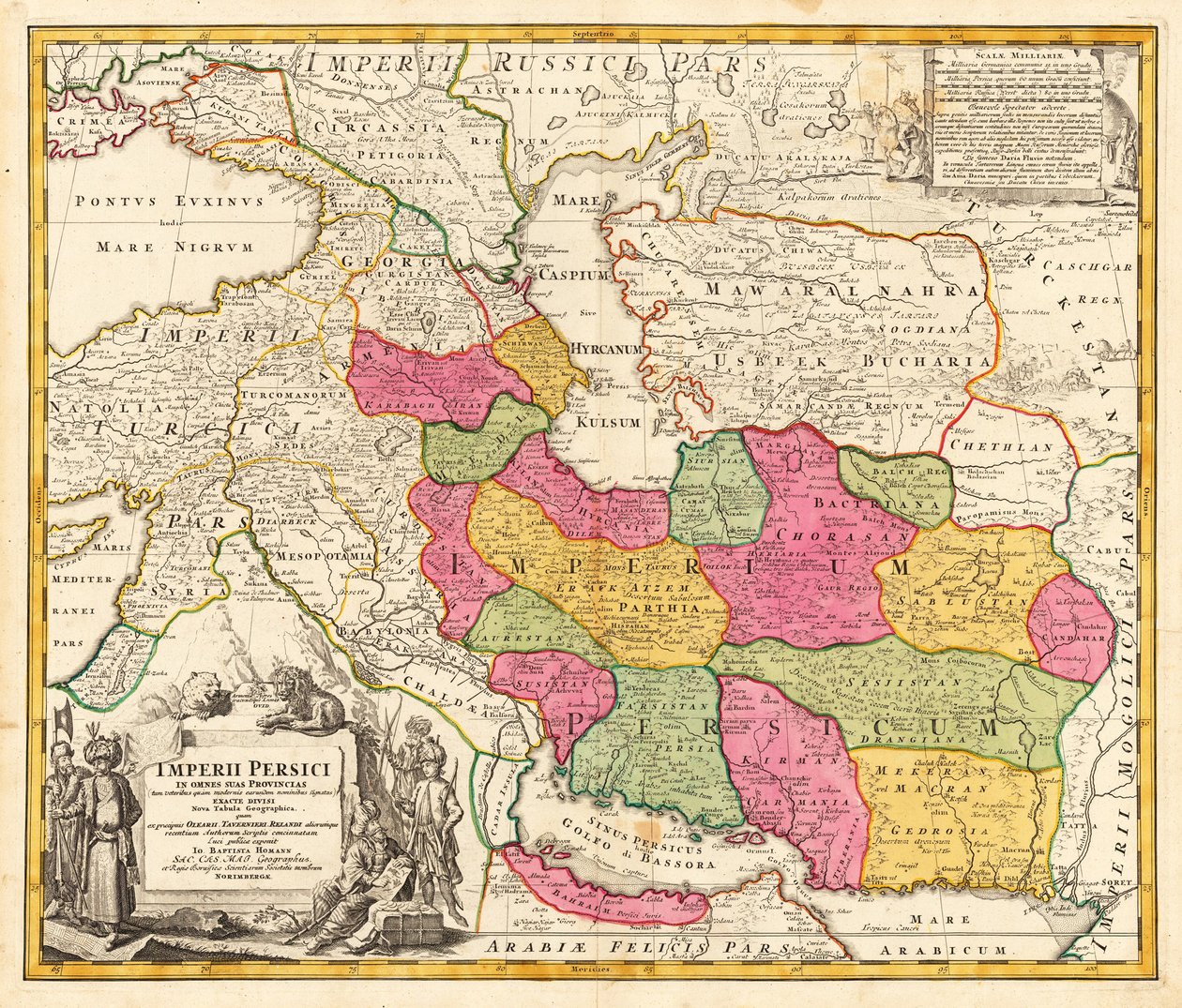 Karte von Persien von Johann Baptista Homann
