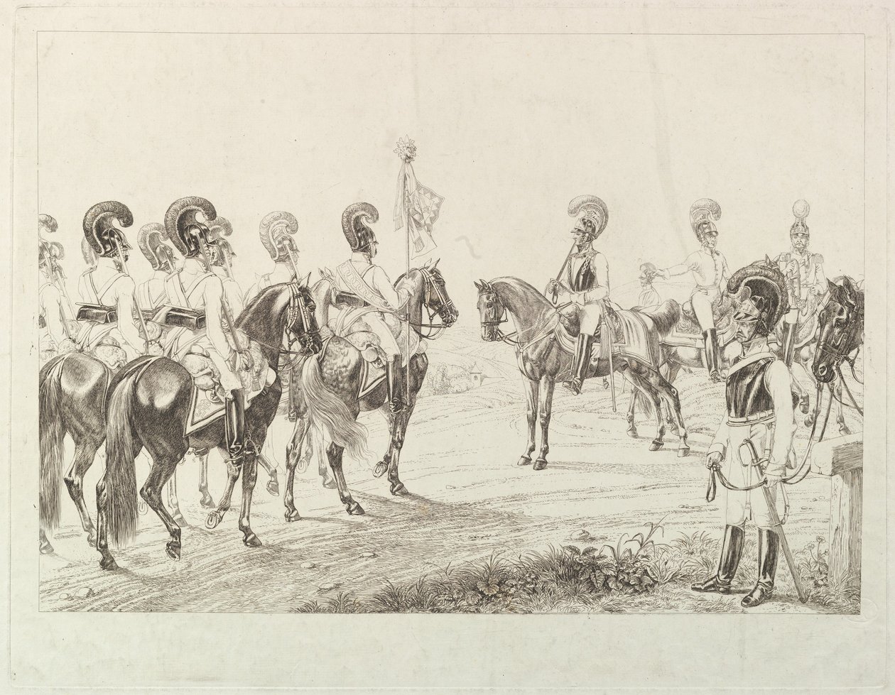 Österreichische Kürassiere, frühes 19. Jahrhundert von Johann Christian Erhard