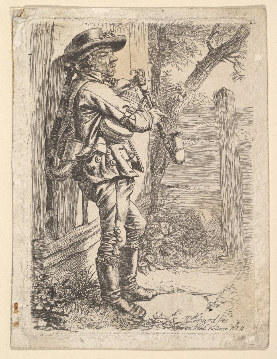 Der Dudelsackspieler, 1817 von Johann Christian Erhard