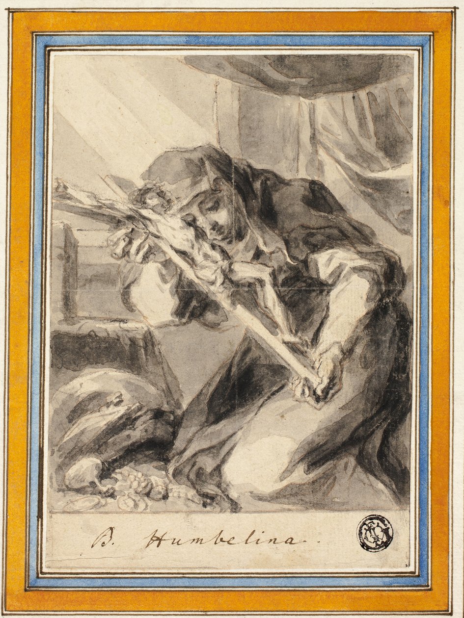 Beata Humbelina mit Kruzifix, ca. 1700 von Johann Christoph Lischka