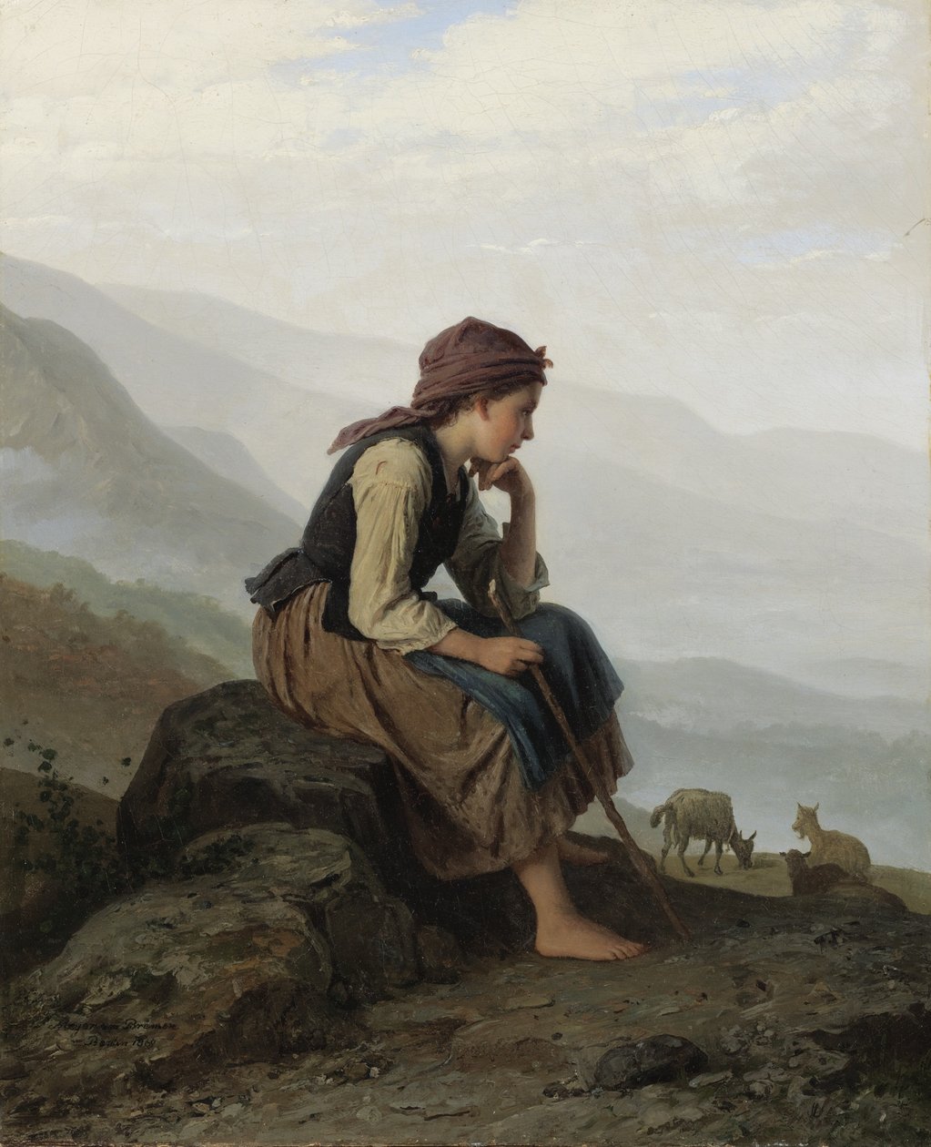 Der kleine Ziegenhirte von Johann Georg Meyer