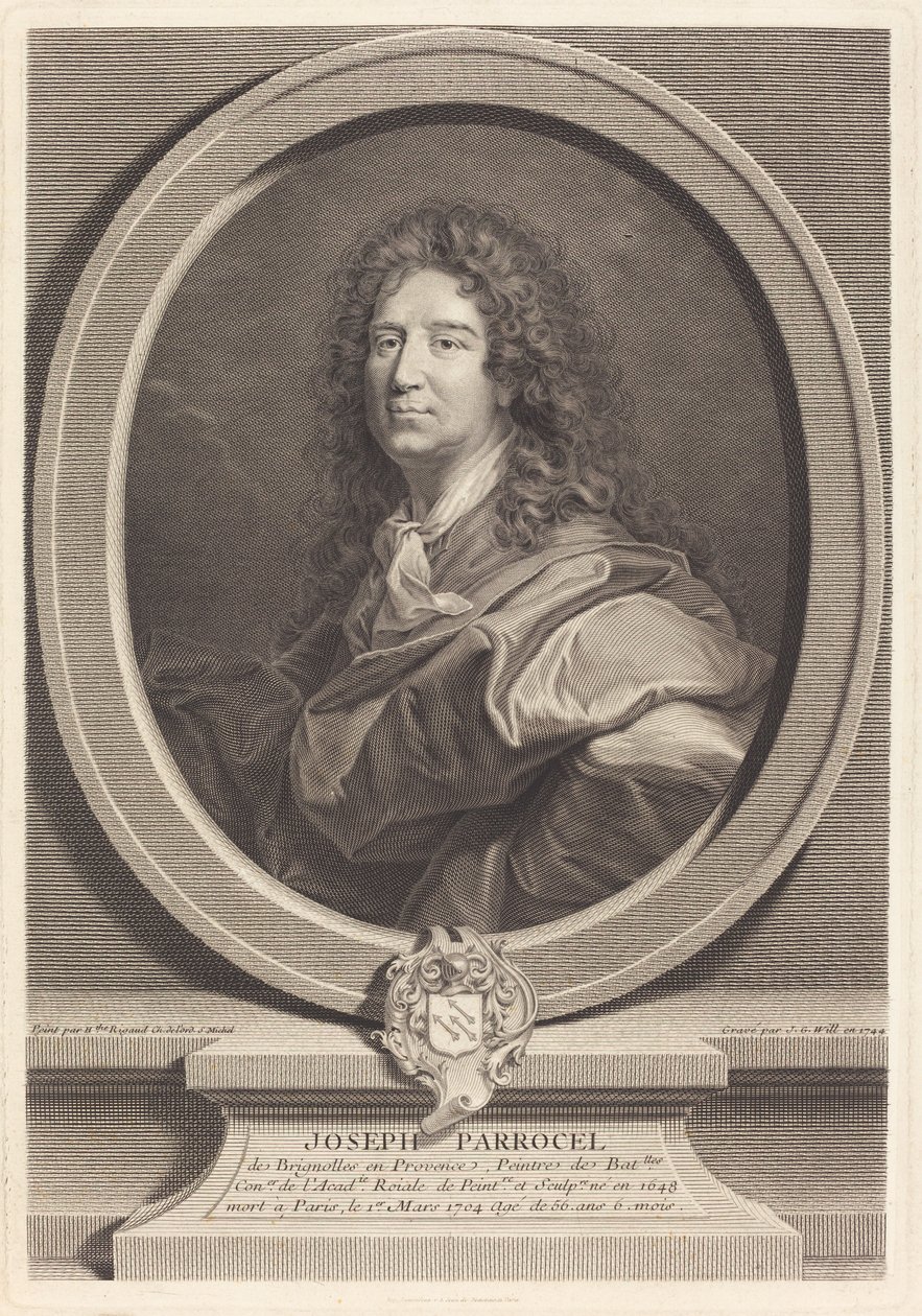 Joseph Parrocel von Johann Georg Wille after Hyacinthe Rigaud