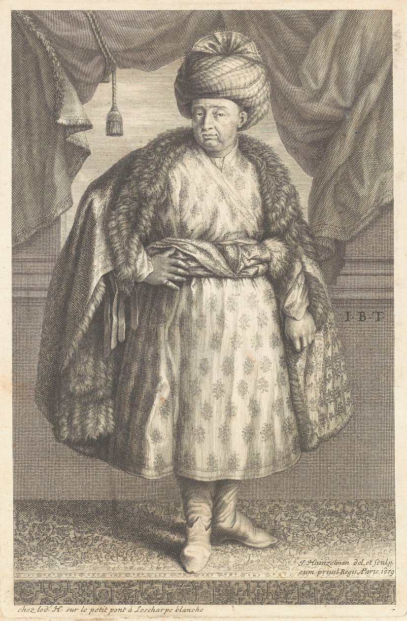 Porträt von Jean-Baptiste Tavernier (1605-1689) von Johann Hainzelmann