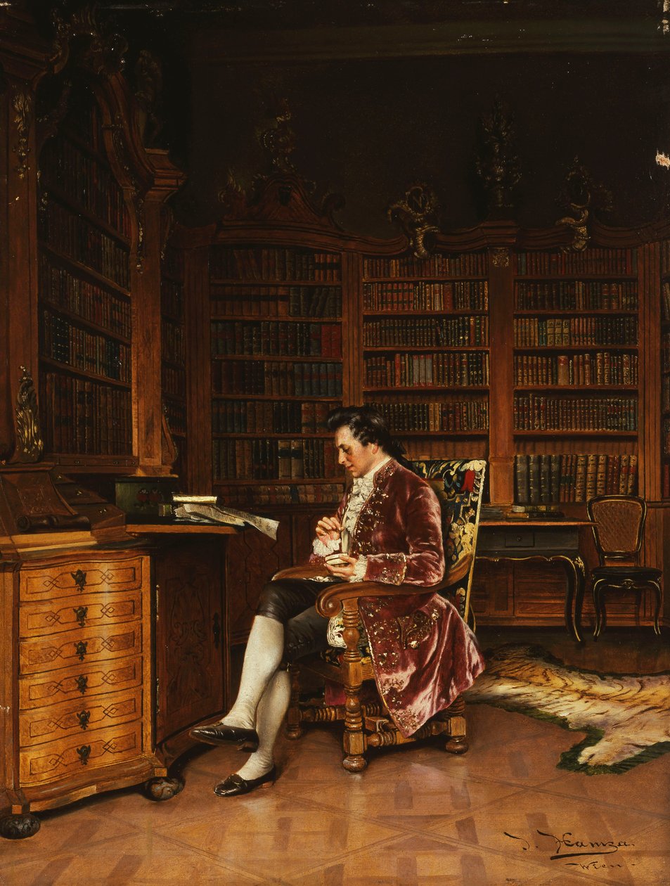 In der Bibliothek von Johann Hamza