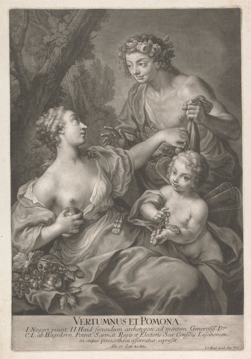 Vertumnus und Pomona von Johann Jacobus Haid