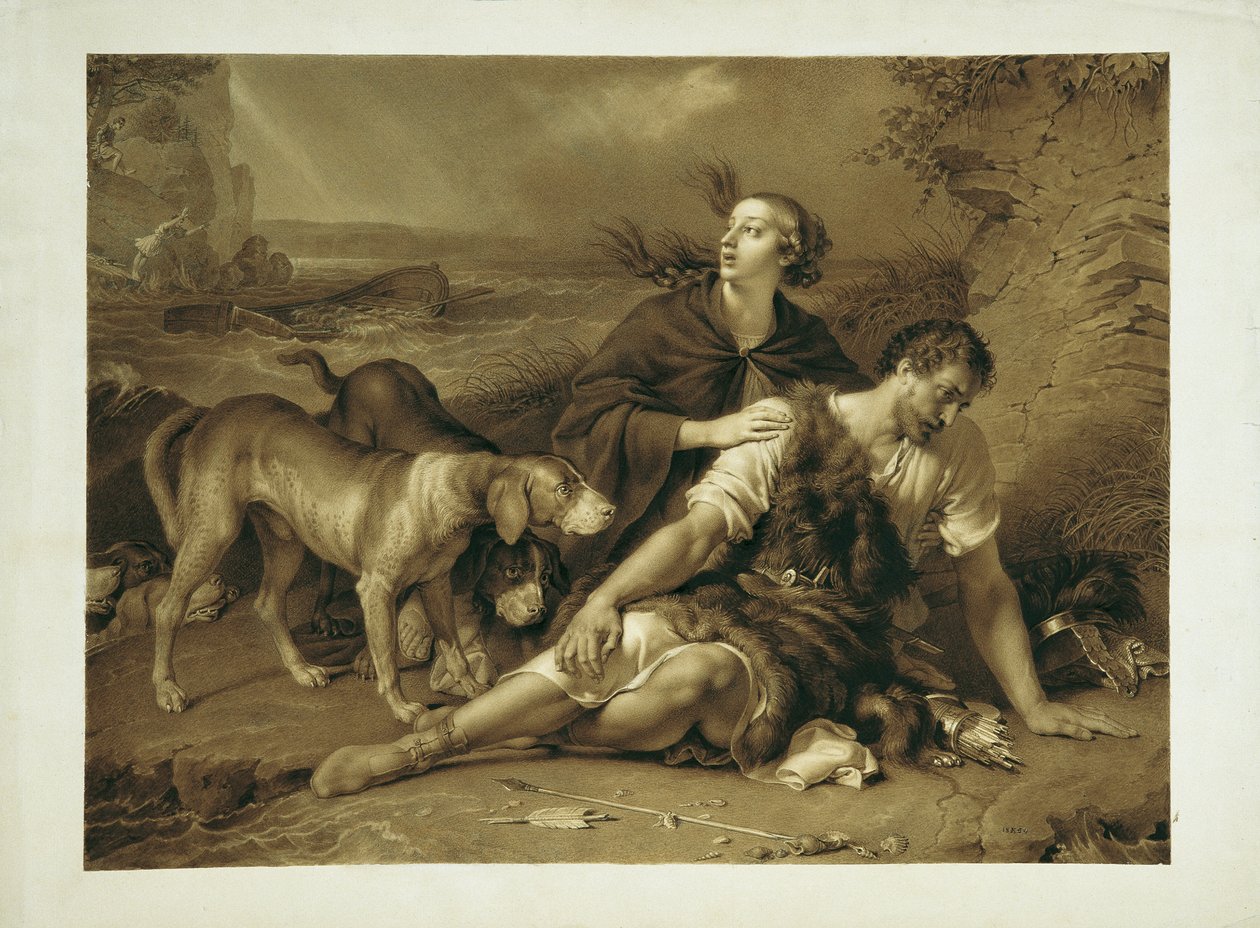 Arindal und Daura von Johann Peter Krafft