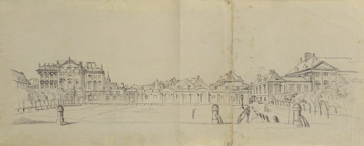 Josefstädter Glacis mit Palais Trautson von Johann Peter Krafft