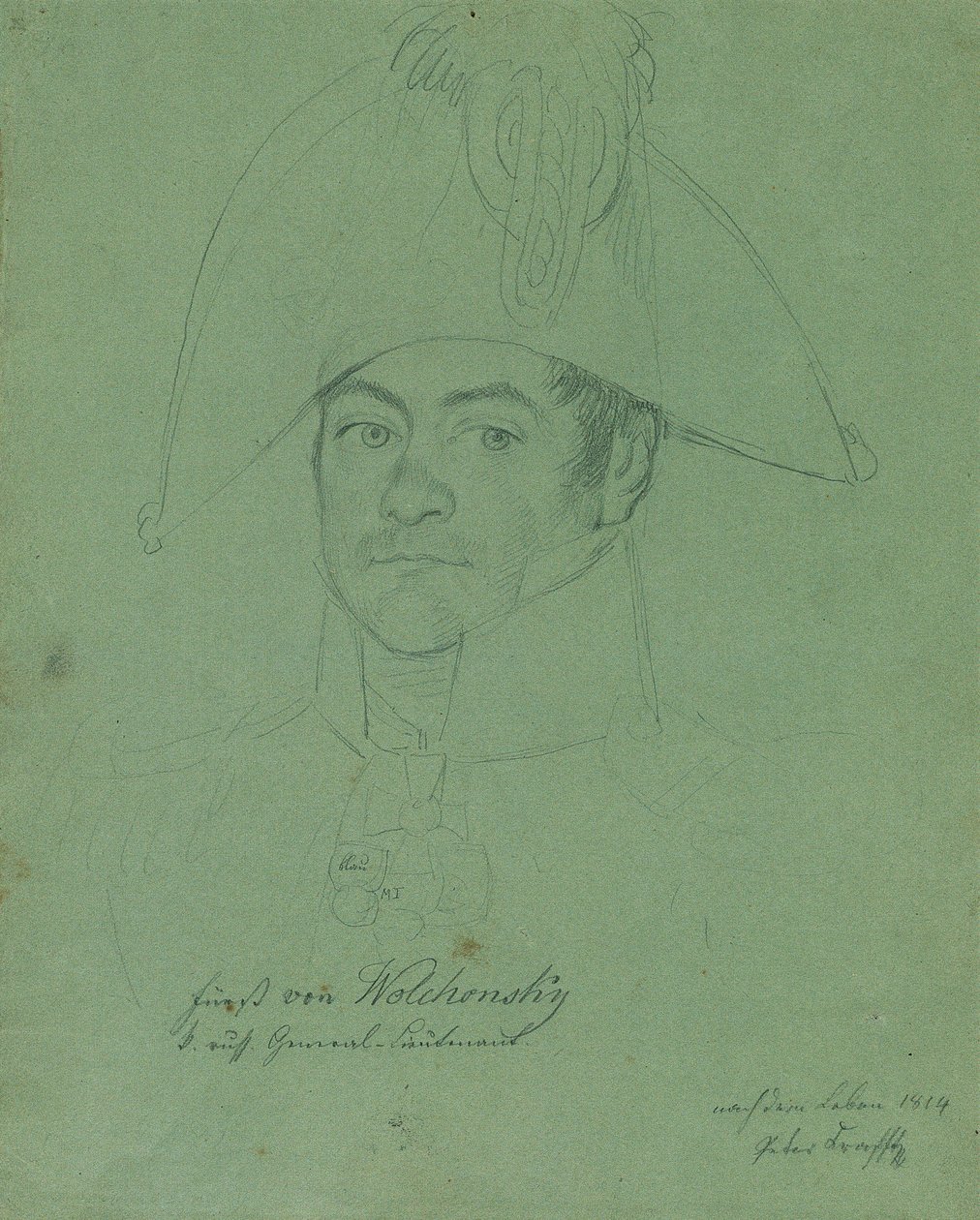 Fürst Pyotr Mikhaylovich Volkonsky 1776-1852, 1814 von Johann Peter Krafft