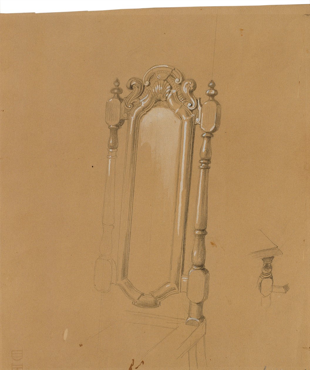 Studie einer Sessellehne von Johann Peter Krafft