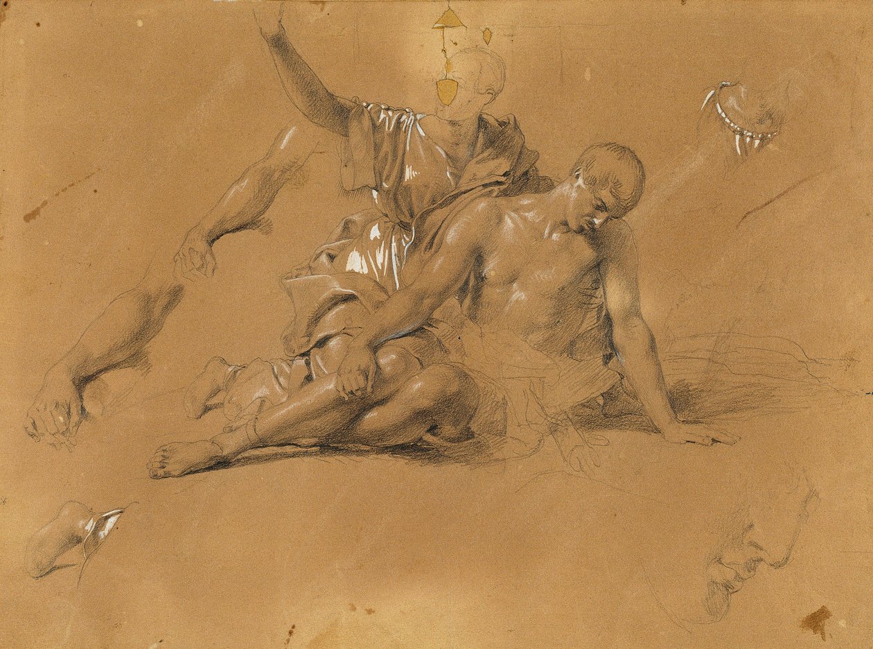 Studie zu "Arindal und Daura" von Johann Peter Krafft