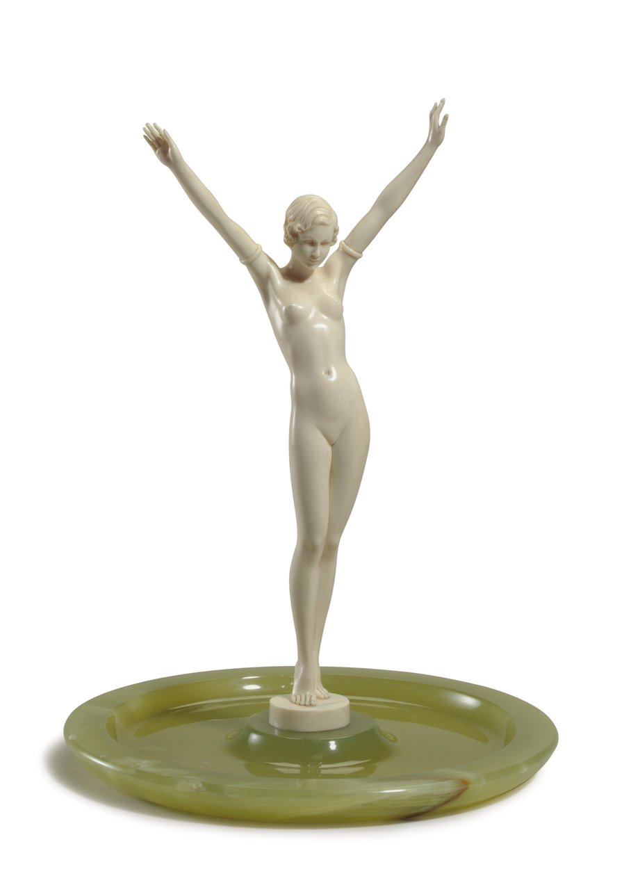 Ekstase, ca. 1930 (Elfenbein & Onyx) von Johann Philipp Ferdinand Preiss
