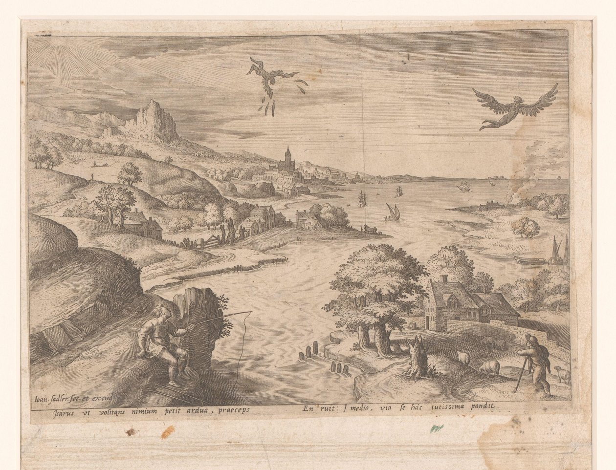 Landschaft mit Narzissen von Johann Sadeler (I) (attributed to)