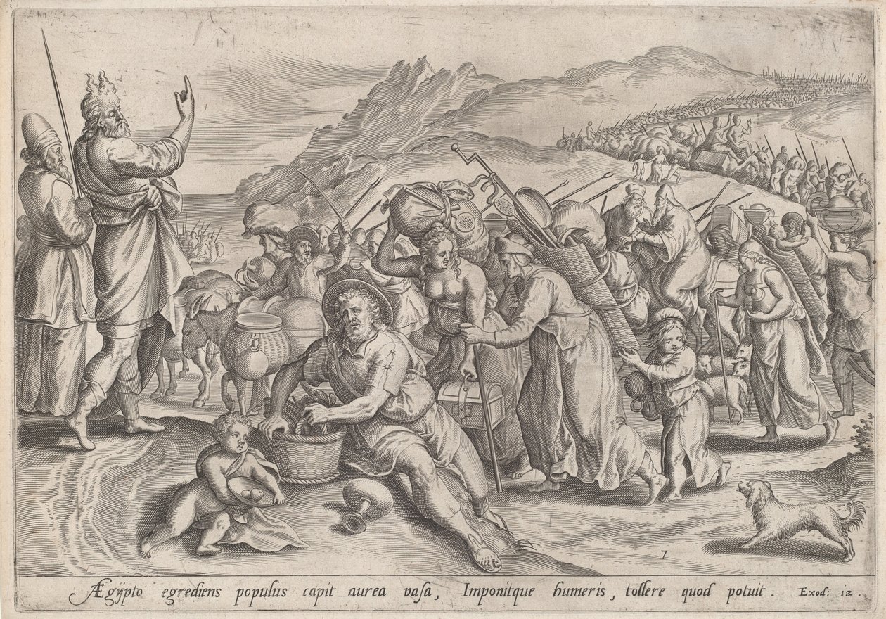 Der Auszug aus Ägypten, ca. 1585 von Johann Sadeler I
