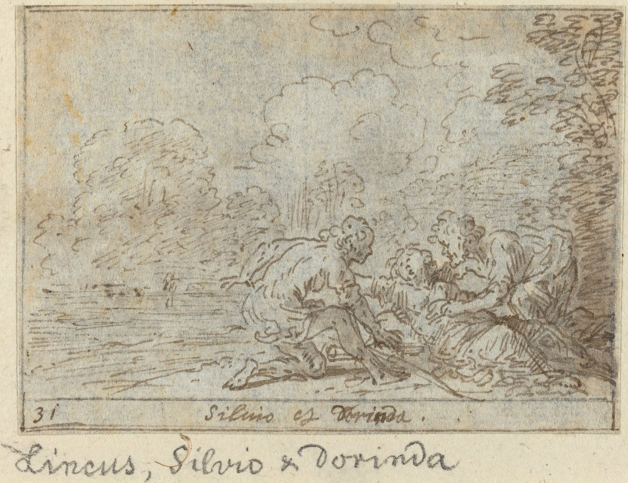 Linco, Silvio und Dorinda, 1640 von Johann Wilhelm Baur