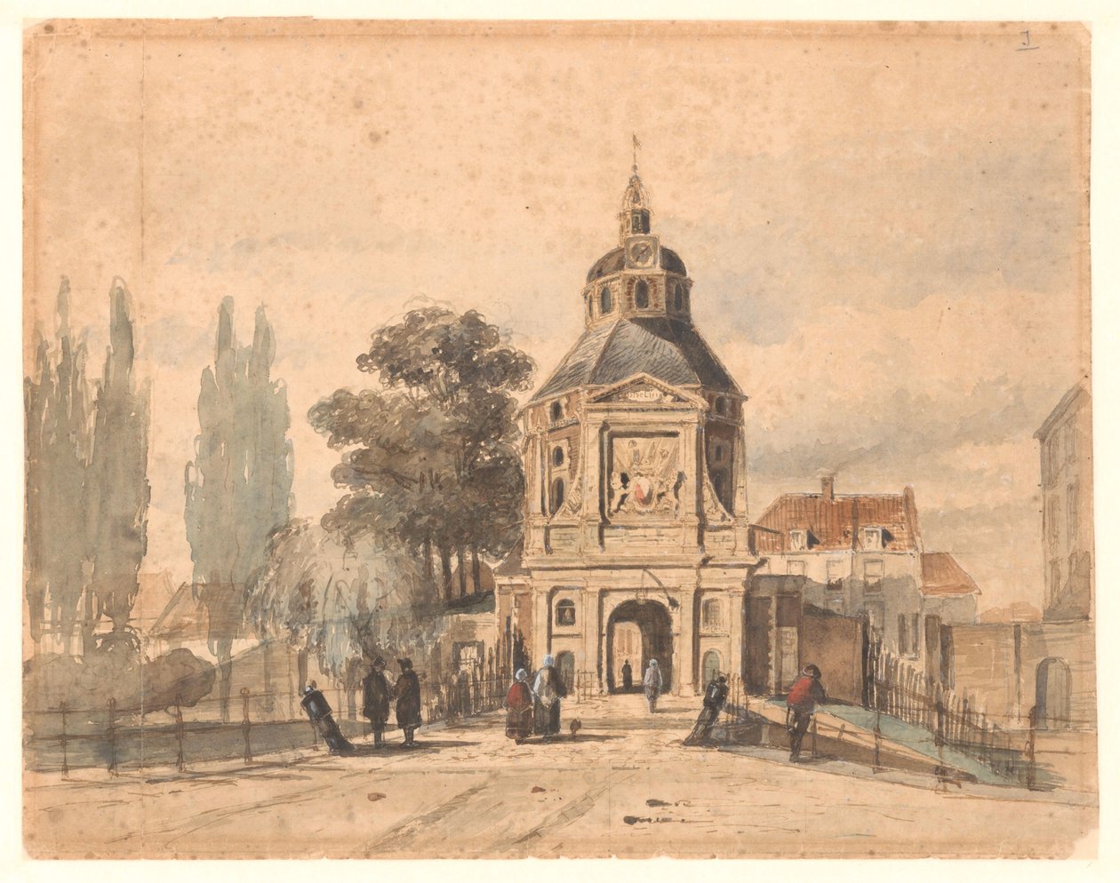 Wittevrouwenpoort in Utrecht von Johannes Bosboom (attributed to)